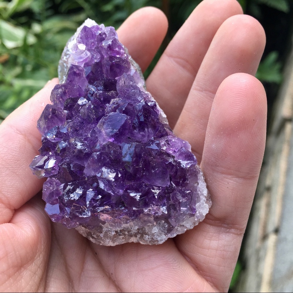 Amethyst crystal geode specimen display decor